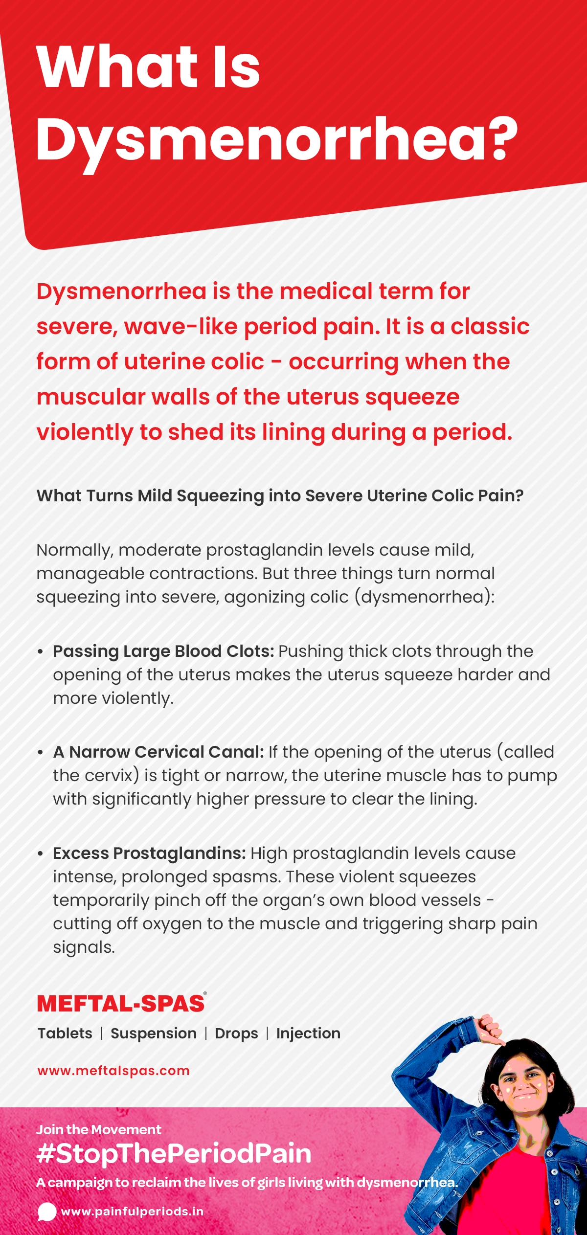 Dysmenorrhea explained: causes of severe menstrual cramps and uterine contractions